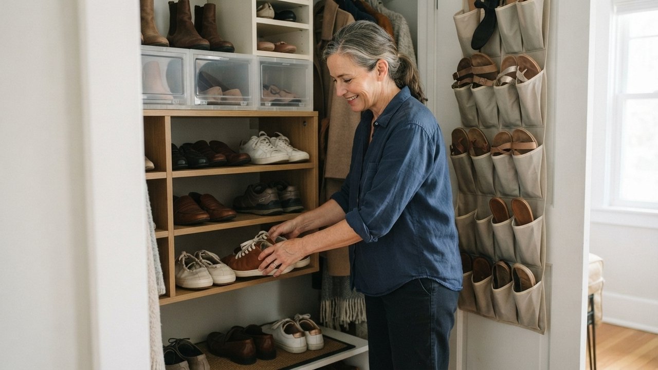 como organizar sapatos