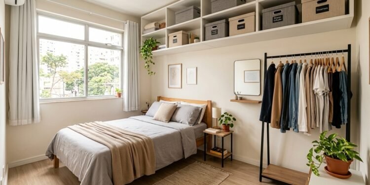 Sem espaço para guarda-roupa? Uma solução inteligente faz as roupas caberem em quartos pequenos