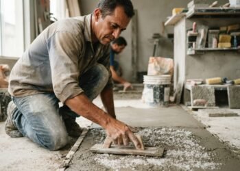 Pedreiros alertam: sal grosso deixa marcas no concreto, mas o efeito exige cuidados para evitar danos na estrutura. Descubra os riscos.