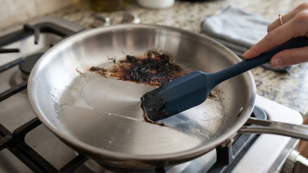 como limpar panela queimada