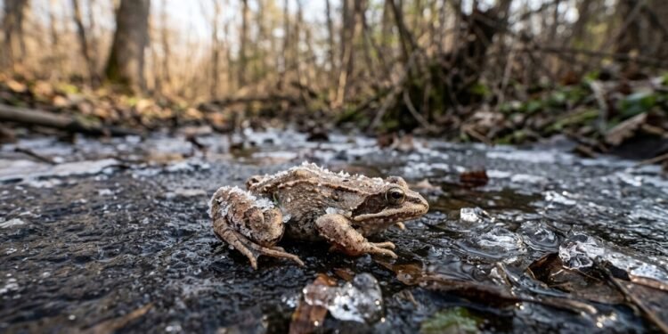 O sapo-da-madeira controla o gelo no corpo para sobreviver ao inverno extremo