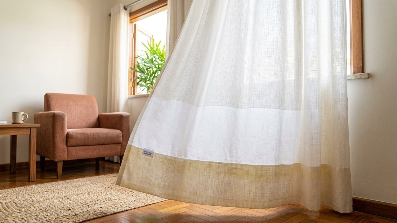 cortinas brancas amareladas