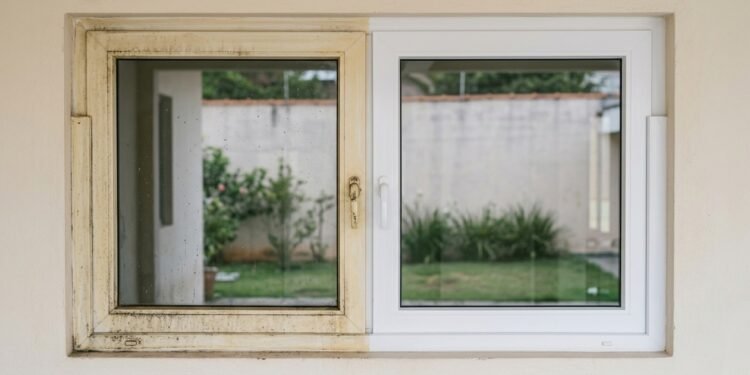 Assim se limpam janelas de plástico amareladas: elas podem recuperar uma aparência mais branca