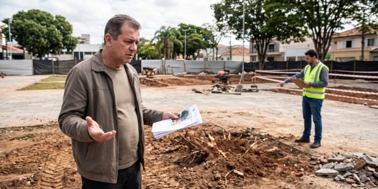 Homem descobre que uma árvore plantada em homenagem ao filho foi retirada de uma praça pública durante obras de revitalização; ao procurar a prefeitura, encontra registros contraditórios sobre a autorização do corte