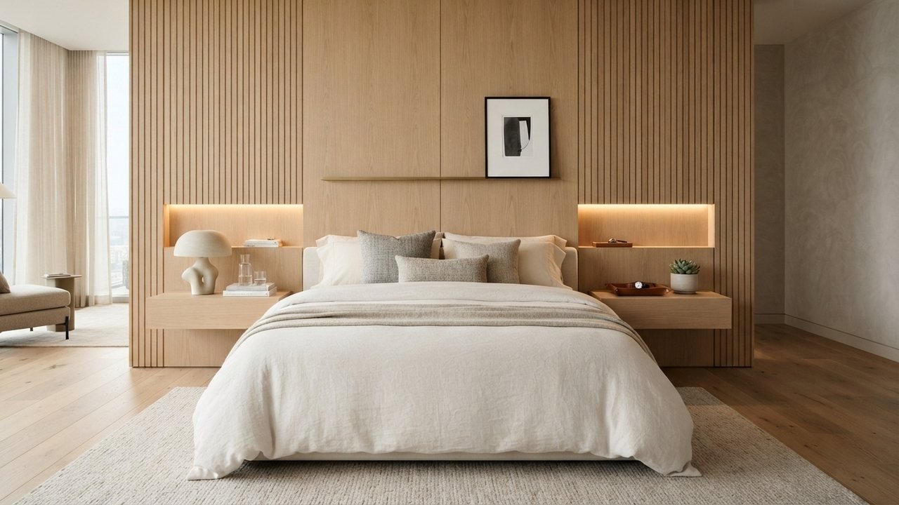 parede de cama moderna
