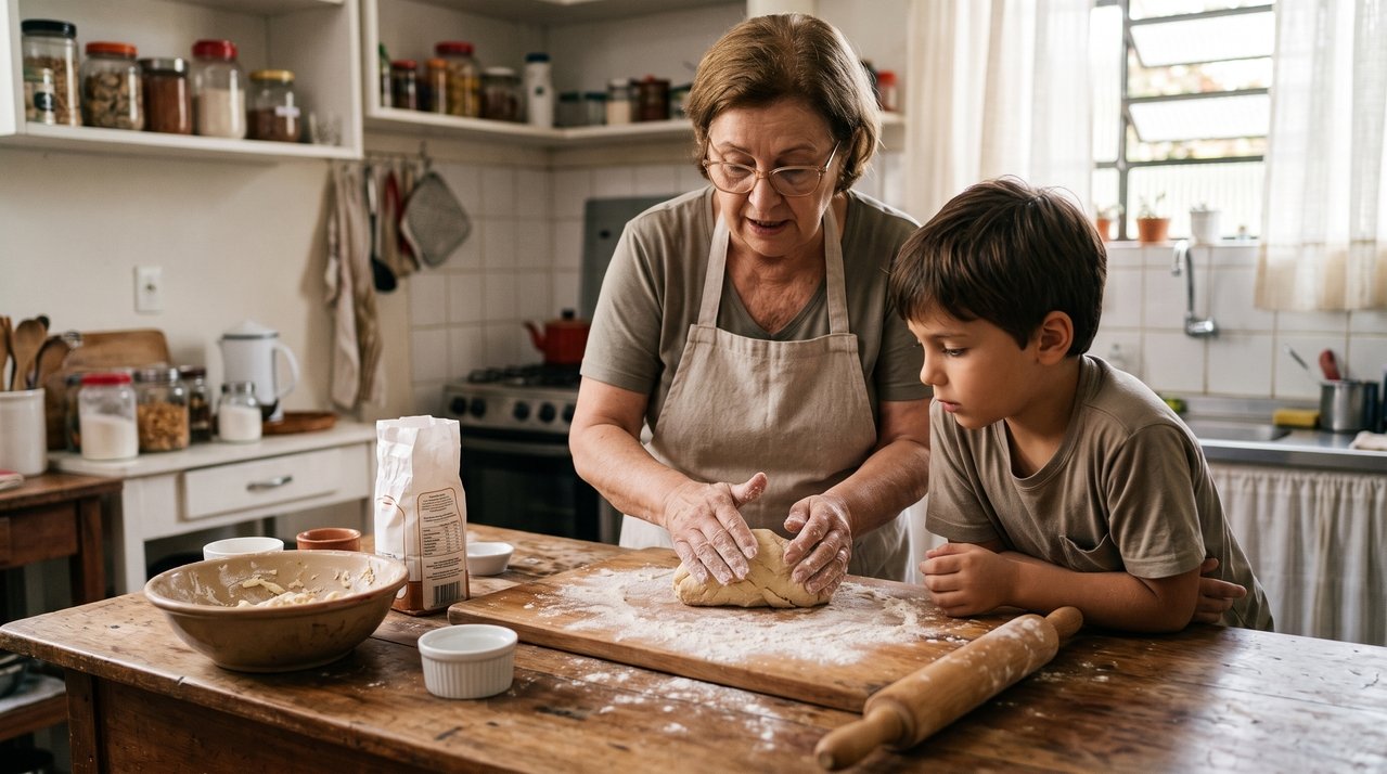 A geração que aprendia receitas observando as mãos da mãe ou da avó carrega lembranças que envolvem muito mais do que comida, mostrando como experiências sensoriais podem se conectar à memória afetiva