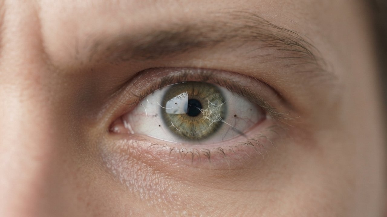 pontos flutuantes nos olhos