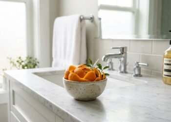 Cascas de laranja deixam o banheiro cheiroso nos dias mais frios, e especialistas em limpeza explicam por que esse truque caseiro chama atenção e funciona