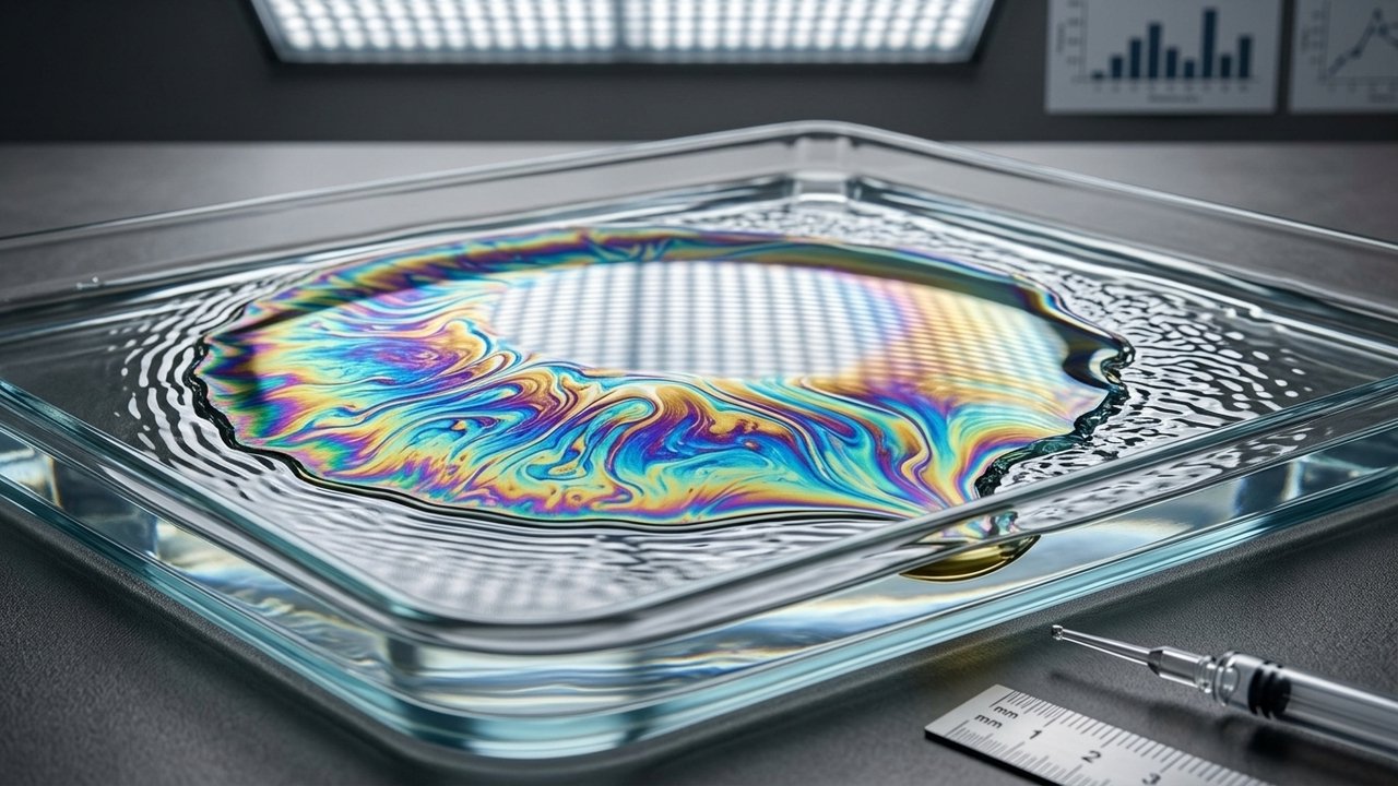experimento de Benjamin Franklin com óleo