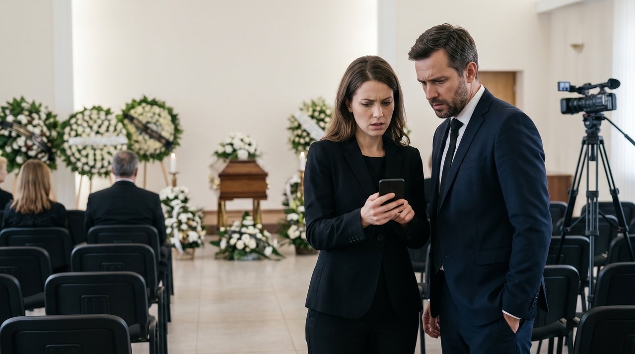 Irmãos contratam transmissão online do velório do pai para familiares que moram no exterior, mas o link é divulgado publicamente por engano; imagens da cerimônia começam a circular nas redes sociais sem autorização