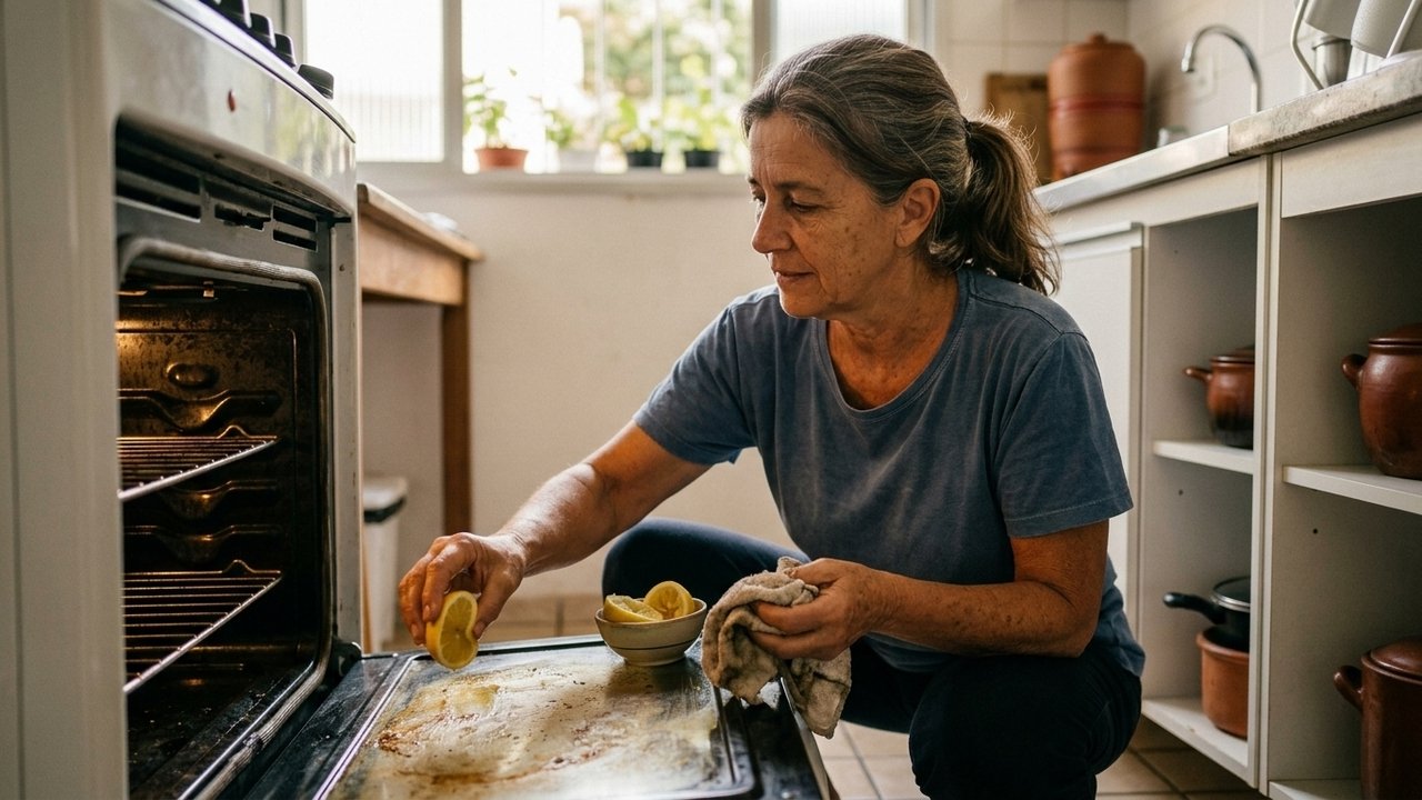 limão para limpar o forno