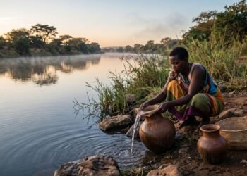 Provérbio africano da época: "Quem chega mais cedo ao rio encontra o purificador de água"