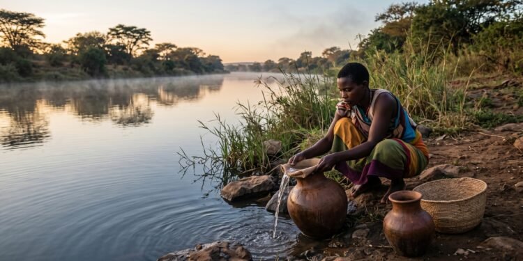 Provérbio africano da época: "Quem chega mais cedo ao rio encontra o purificador de água"