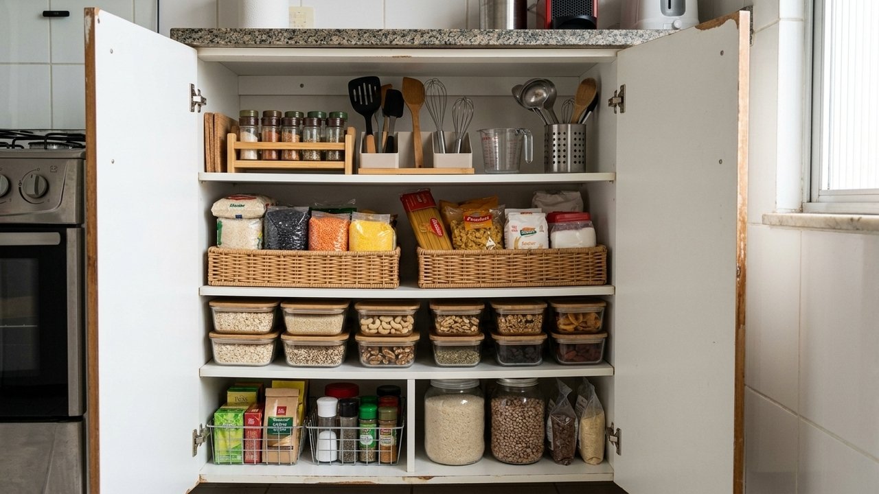 como organizar armários de cozinha