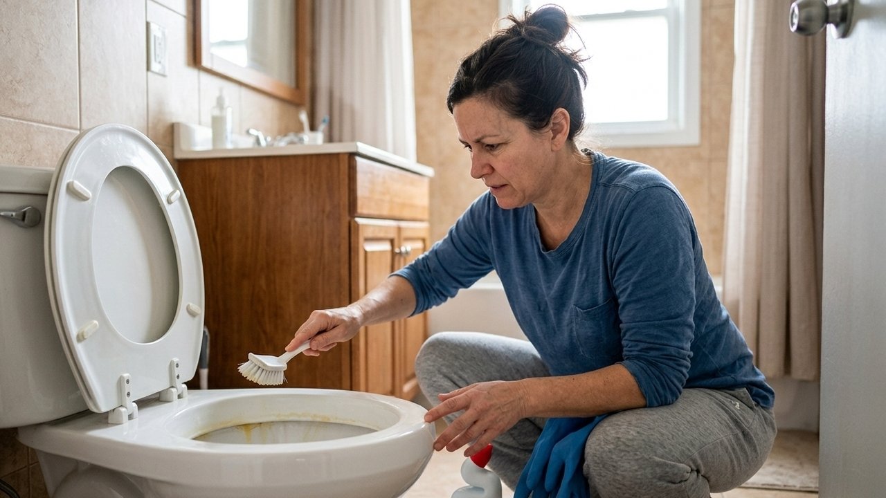 manchas amarelas no vaso sanitário