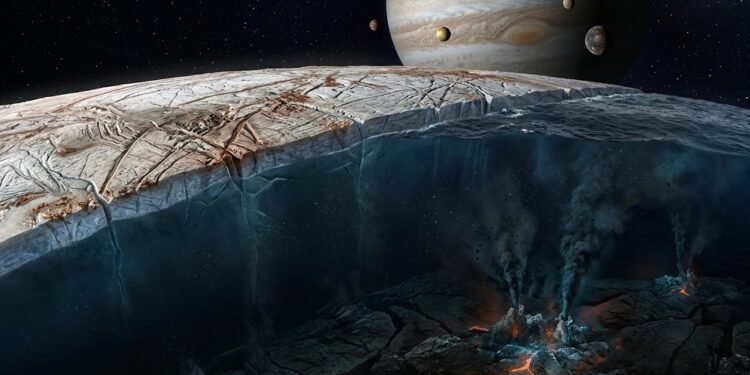 Europa pode continuar habitável mesmo sem fontes hidrotermais no fundo do oceano