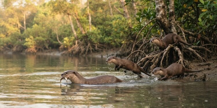 Lontras se multiplicam em Singapura e intrigam pesquisadores, que tentam entender como a população do animal cresceu tanto nas últimas décadas