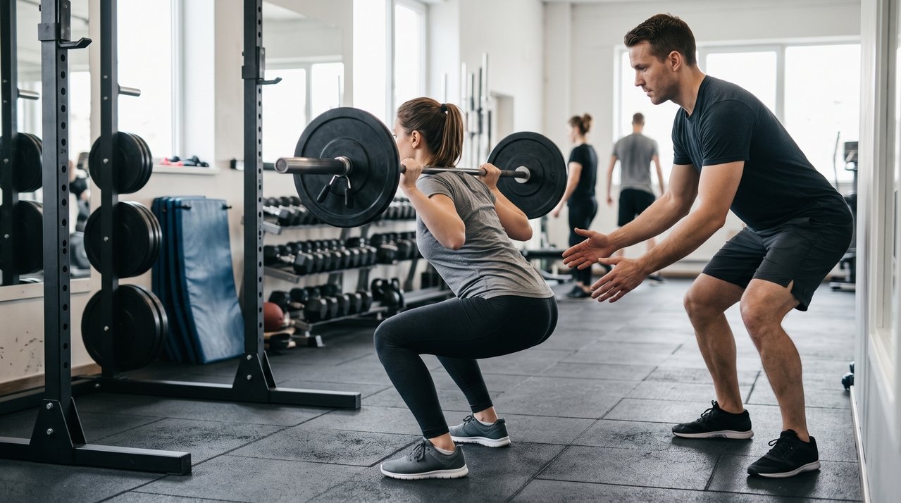 Fazer agachamentos ajuda bastante a fortalecer pernas e glúteos, mas o crescimento muscular depende de aumentar gradualmente a dificuldade do exercício e respeitar o tempo de recuperação