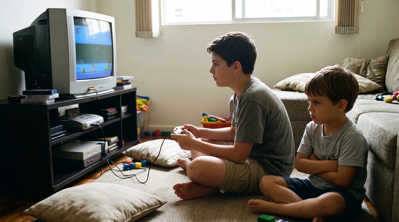 Quem cresceu dividindo o único videogame da casa com três irmãos conhece uma experiência que vai muito além da diversão: aprender a esperar, negociar e aceitar que nem sempre seria sua vez