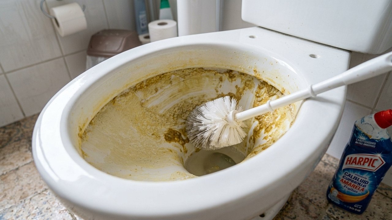 manchas amarelas no vaso sanitário