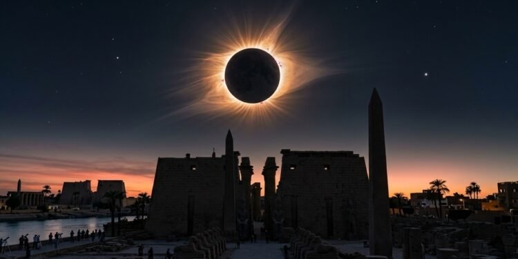 Eclipse solar de 2027 vai escurecer os templos de Luxor por mais de seis minutos