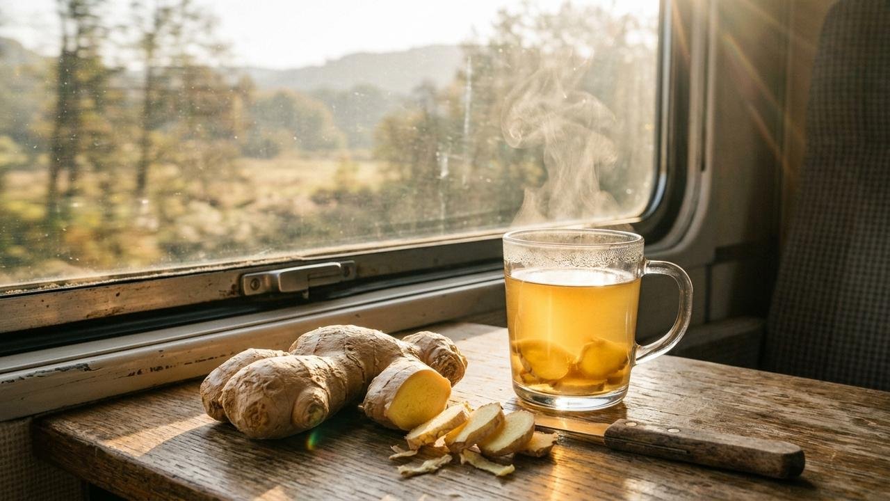 Mastigar uma lasca de gengibre ou tomar a infusão antes da viagem: o método natural que bloqueia os estímulos cerebrais do vômito e da náusea