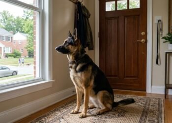 Os veterinários concordam sobre o Pastor Alemão: “Esses cães costumam guardar a casa porque têm um forte instinto protetor.”