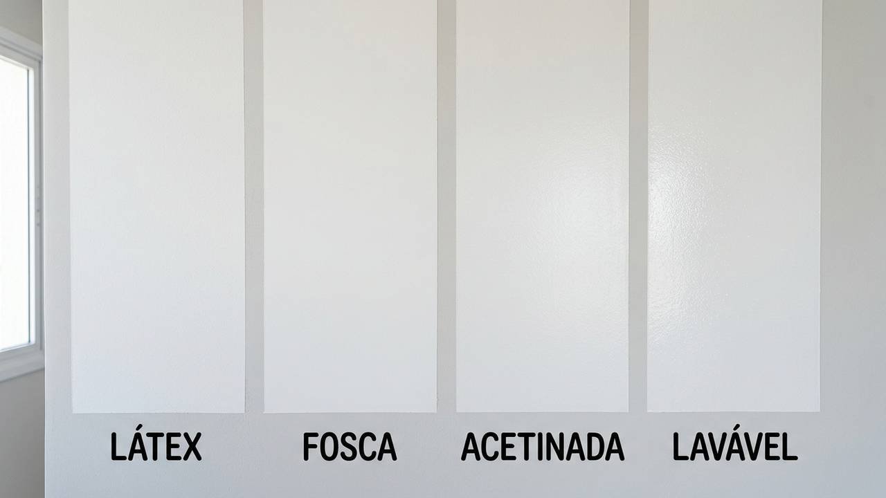 Tinta látex, acrílica fosca, acetinada ou lavável: o guia simples para escolher o acabamento certo para cada parede sem errar na reforma