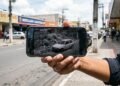 Moradora encontra três filhotes deixados dentro de caixa em terreno vazio e câmeras de uma casa vizinha mostram pessoa chegando de carro poucos minutos antes