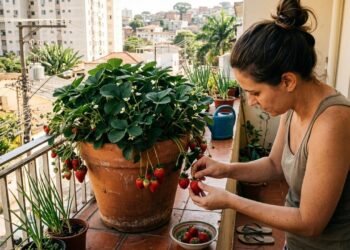 Como plantar morangos em vasos pequenos e cuidar do morangueiro para ter frutos vermelhos na varanda de casa