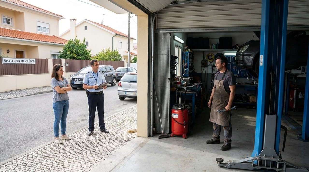 Morador gasta R$ 18 mil para transformar a garagem em uma pequena oficina, mas os vizinhos começam a reclamar do barulho e da entrada constante de veículos; a prefeitura recebe denúncia sobre o funcionamento do negócio em área residencial