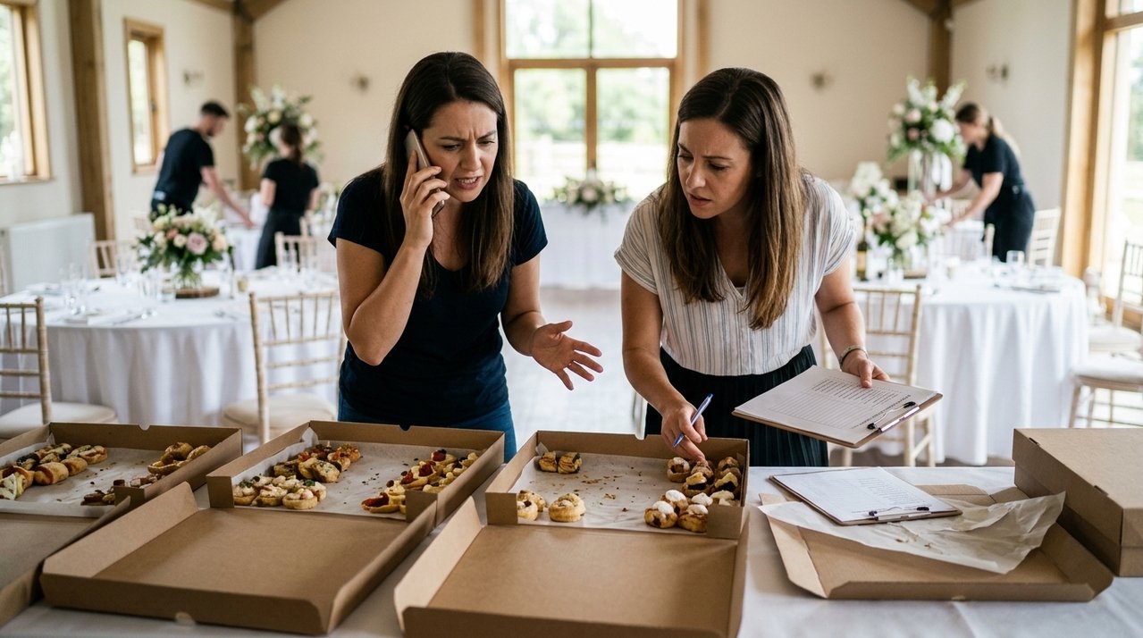Cliente encomenda 300 salgados e doces para festa de casamento, paga R$ 1,6 mil antecipadamente e recebe quantidade menor poucas horas antes da chegada dos convidados