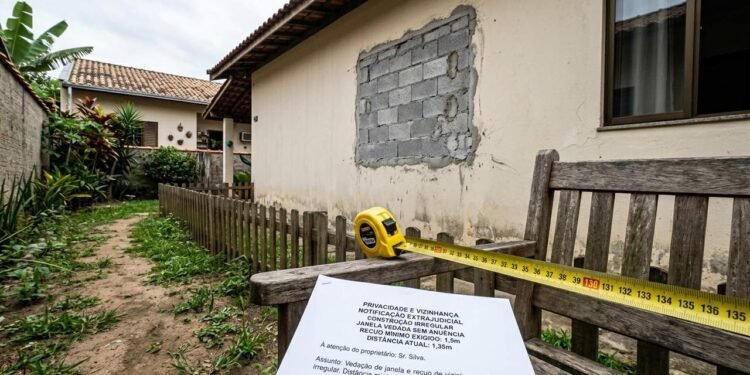 Vizinho abre janela a menos de 1,5 metro da divisa do terreno para olhar quintal e Justiça determina o emparedamento imediato da abertura