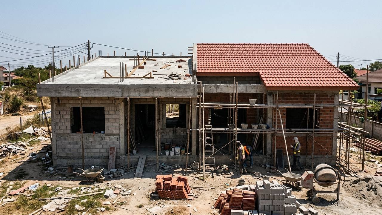 Laje de concreto ou telhado de telha cerâmica: o teste da física que mostra qual cobertura deixa a casa mais fresca no calor intenso