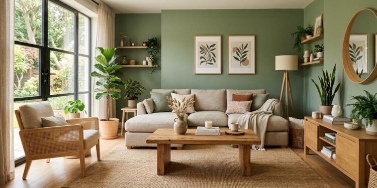 Para dormitórios, tons como verde-sálvia, verde-acinzentado e verde azulado claro costumam ser escolhas mais fáceis de combinar.