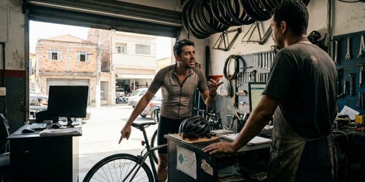 Rafael praticava ciclismo de estrada e utilizava uma bicicleta de competição equipada com pneus de alto desempenho, comprados recentemente. // Imagem ilustrativa gerada por IA para representar a situação descrita no texto; pessoas, locais e elementos visuais não correspondem necessariamente aos reais