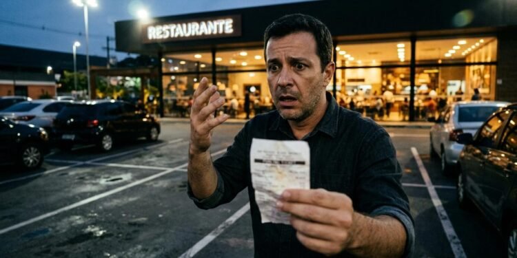 O comprovante entregue na entrada pode ser uma prova importante de que o automóvel foi colocado no espaço disponibilizado pelo restaurante. // Imagem ilustrativa gerada por IA para representar a situação descrita no texto; pessoas, locais e elementos visuais não correspondem necessariamente aos reais