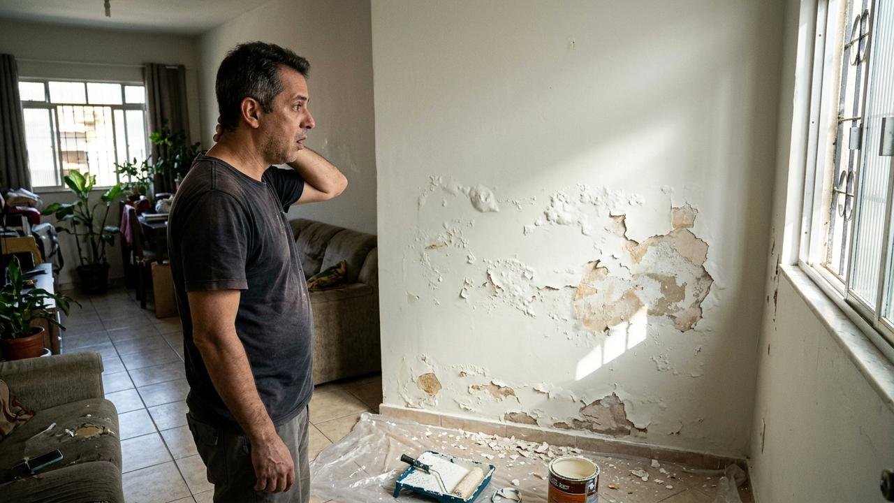 Família passa cinco meses economizando para pintar casa inteira, paga R$ 9 mil pelo serviço e vê tinta começar a descascar antes de completar dois meses