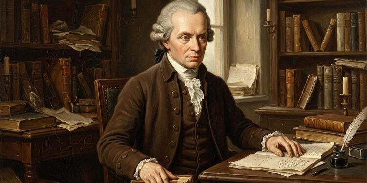 Immanuel Kant, que viveu entre 1724 e 1804, defendia que o valor moral de uma ação não depende simplesmente de seus resultados. // Imagem ilustrativa gerada por IA para representar a situação descrita no texto; pessoas, locais e elementos visuais não correspondem necessariamente aos reais