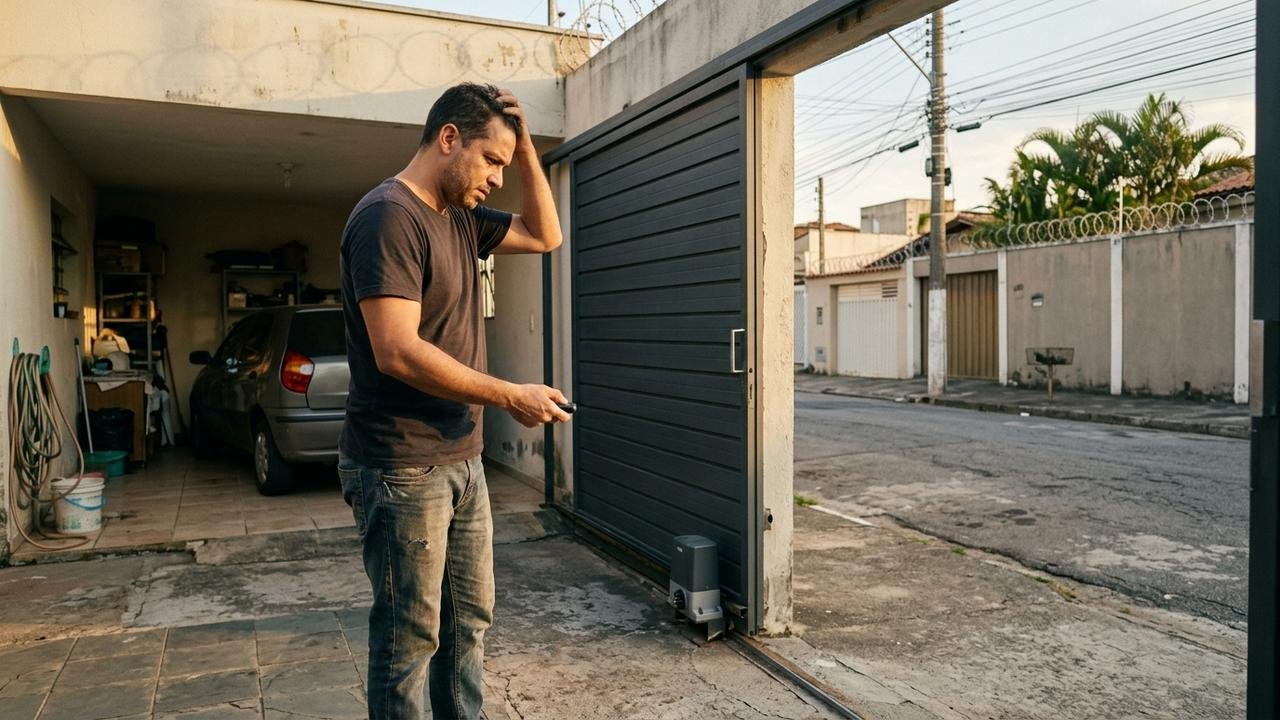 Morador compra portão eletrônico de R$ 9 mil e equipamento apresenta defeito repetidamente durante primeiros seis meses