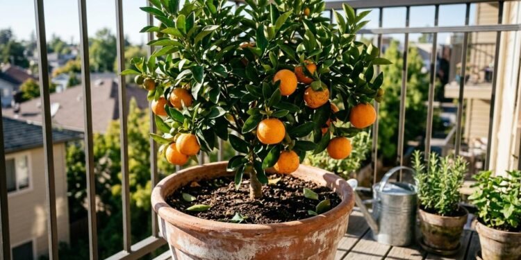 A mexeriqueira, também chamada de tangerineira ou mandarineira, é outra frutífera que pode ser cultivada em áreas reduzidas.