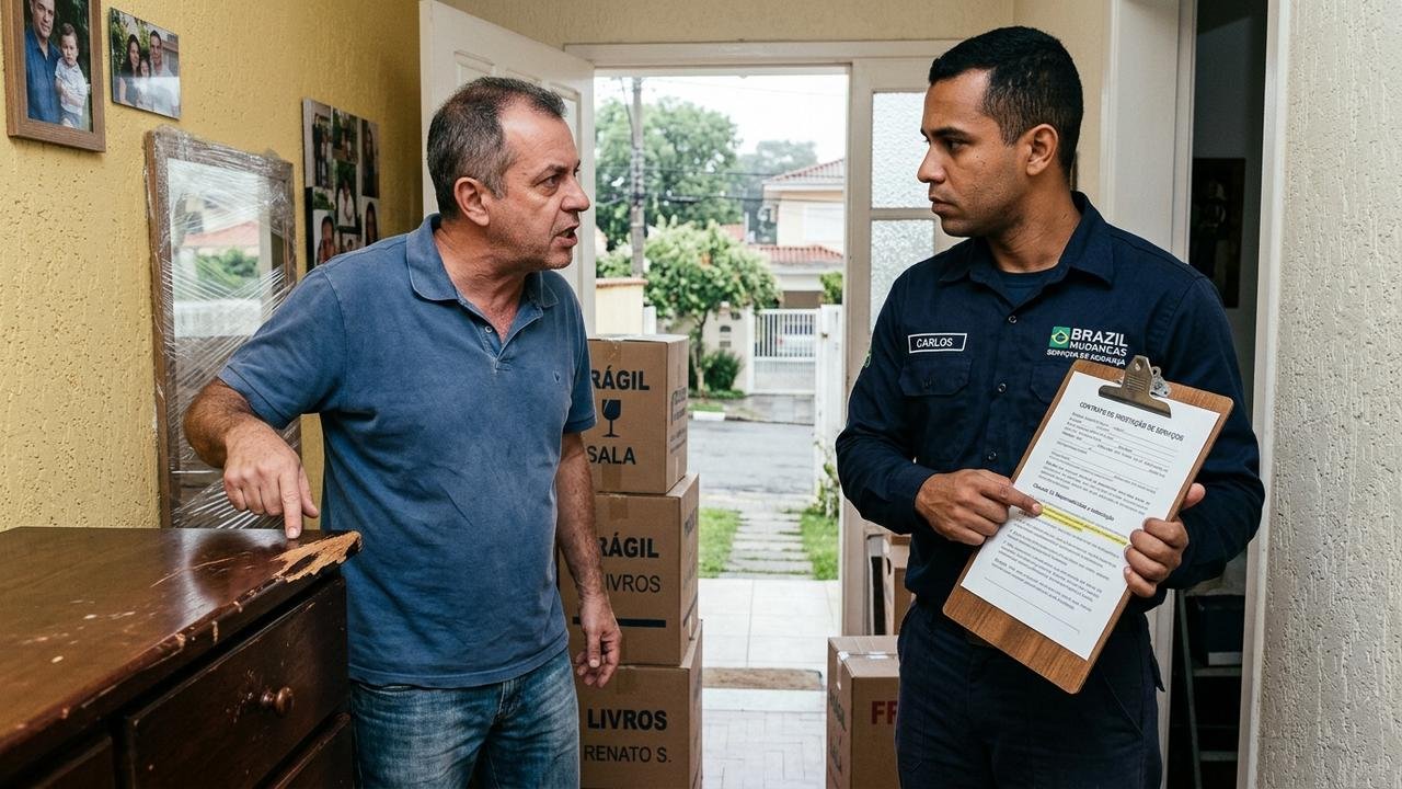 Família contrata empresa de mudança por R$ 9 mil e vários móveis chegam quebrados após transporte; prestadora aponta cláusula limitando indenização