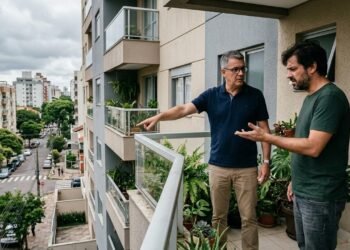 Morador instala jardim vertical na varanda e condomínio pede retirada após estrutura começar a aparecer na fachada do prédio