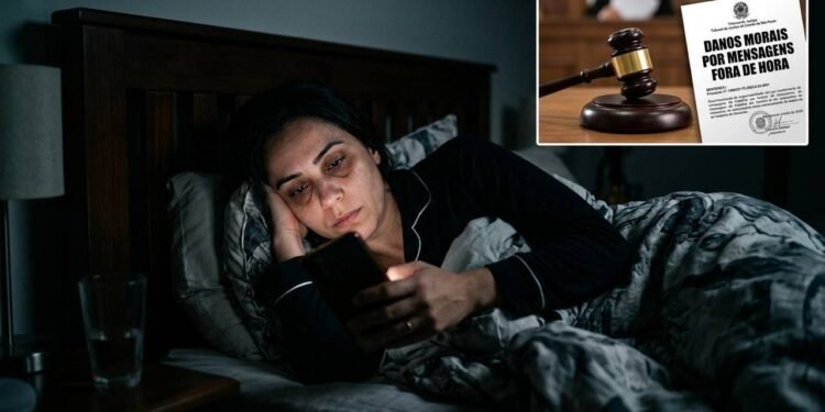 Chefe envia mensagens no WhatsApp às 23h de domingo cobrando relatórios e Justiça fixa indenização de R$ 20 mil por invasão do descanso