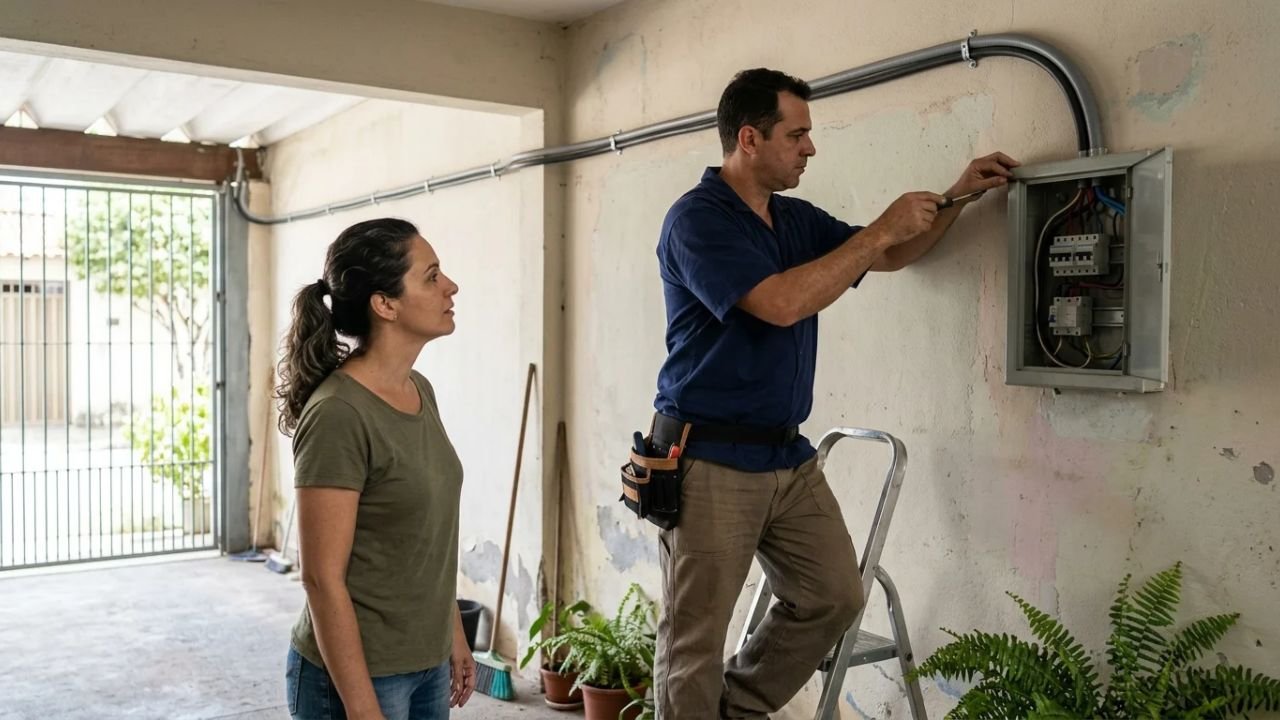Mulher permite que vizinho use sua garagem por três meses e, ao pedir o espaço de volta, encontra freezer, prateleiras e instalação elétrica ligados ao próprio medidor
