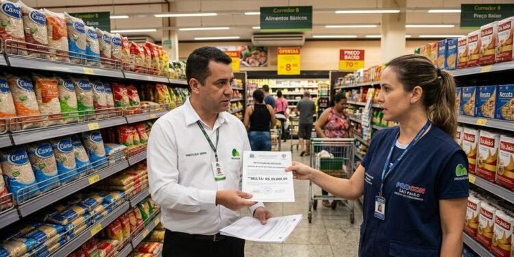 Supermercado cobra valor mais alto no cartão de débito sem aviso visível e Procon aplica multa de R$ 20 mil por falta de clareza no preço
