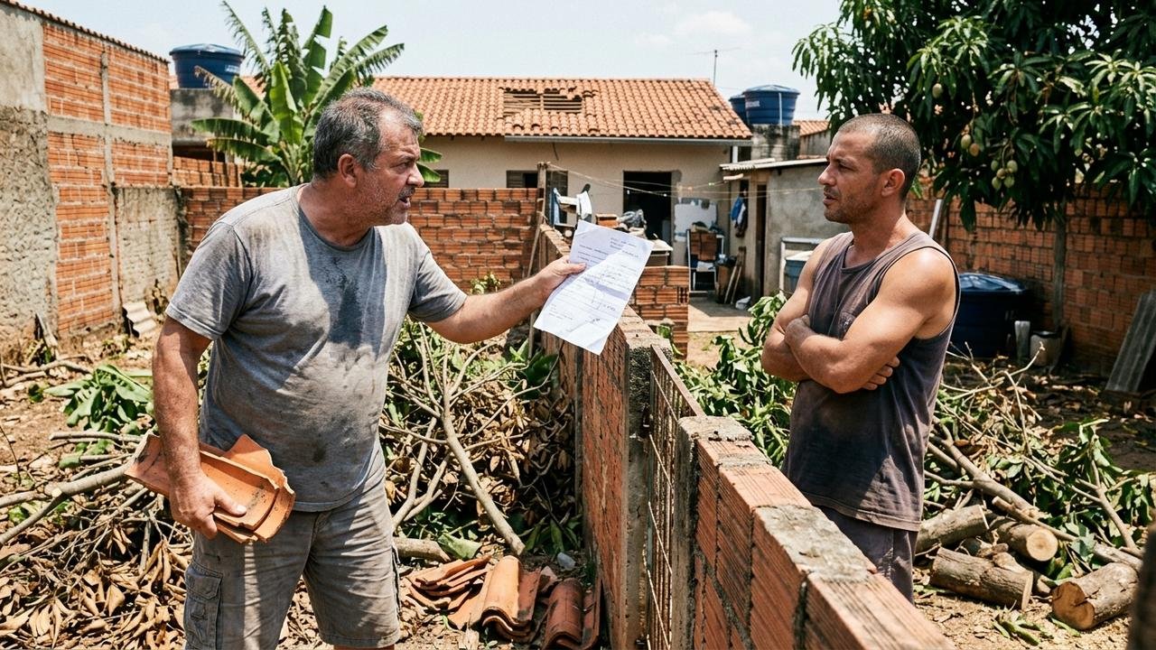árvore na divisa do terreno
