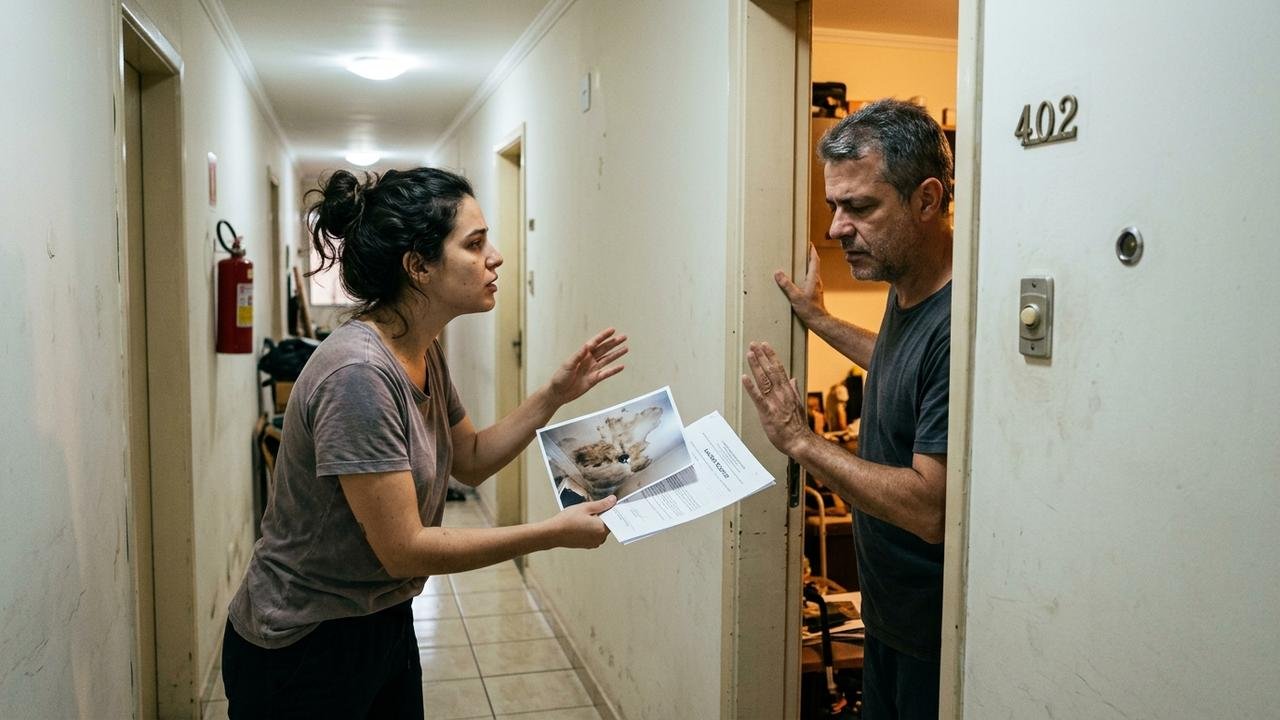 infiltração entre apartamentos