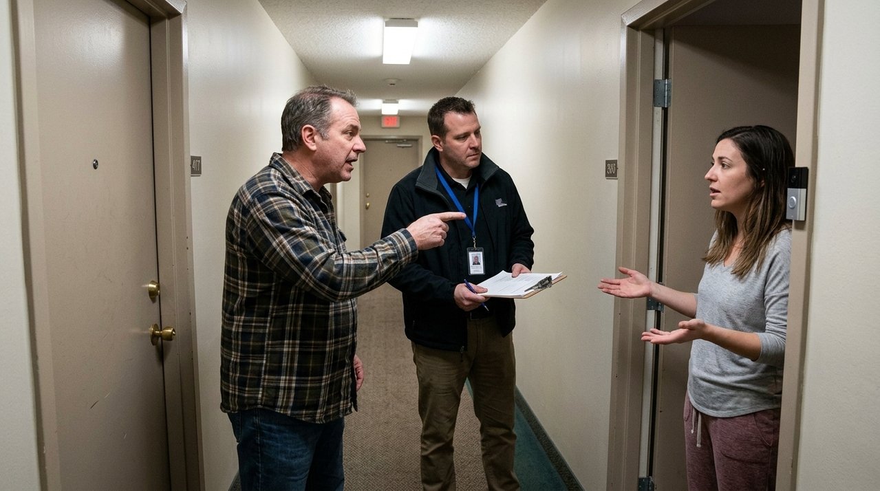 Moradora instala campainha com câmera para identificar entregadores, mas equipamento grava toda vez que a porta do apartamento vizinho é aberta; vizinhos discutem o alcance das imagens e condomínio é chamado para intervir