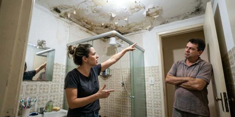 infiltração entre apartamentos